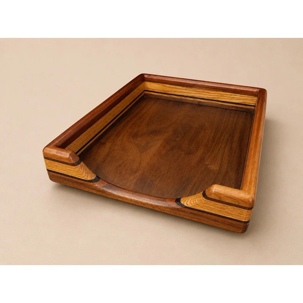 Danish Modern Paper Tray & Letter Organizer in Teak, Maple & Walnut